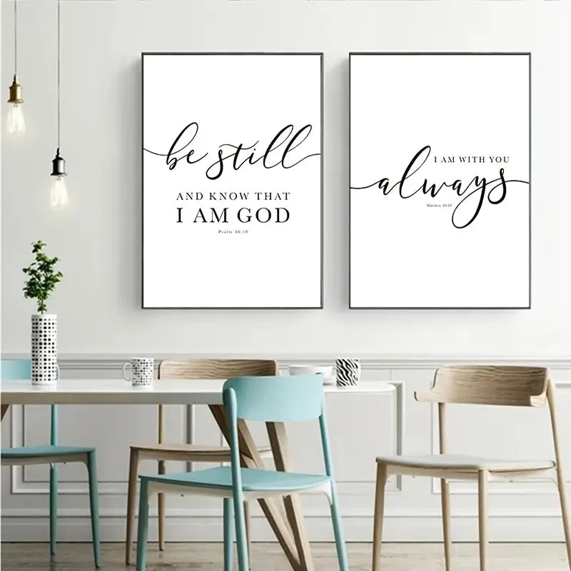 3pcs Set of Frameless Christian Bible Verse Prints