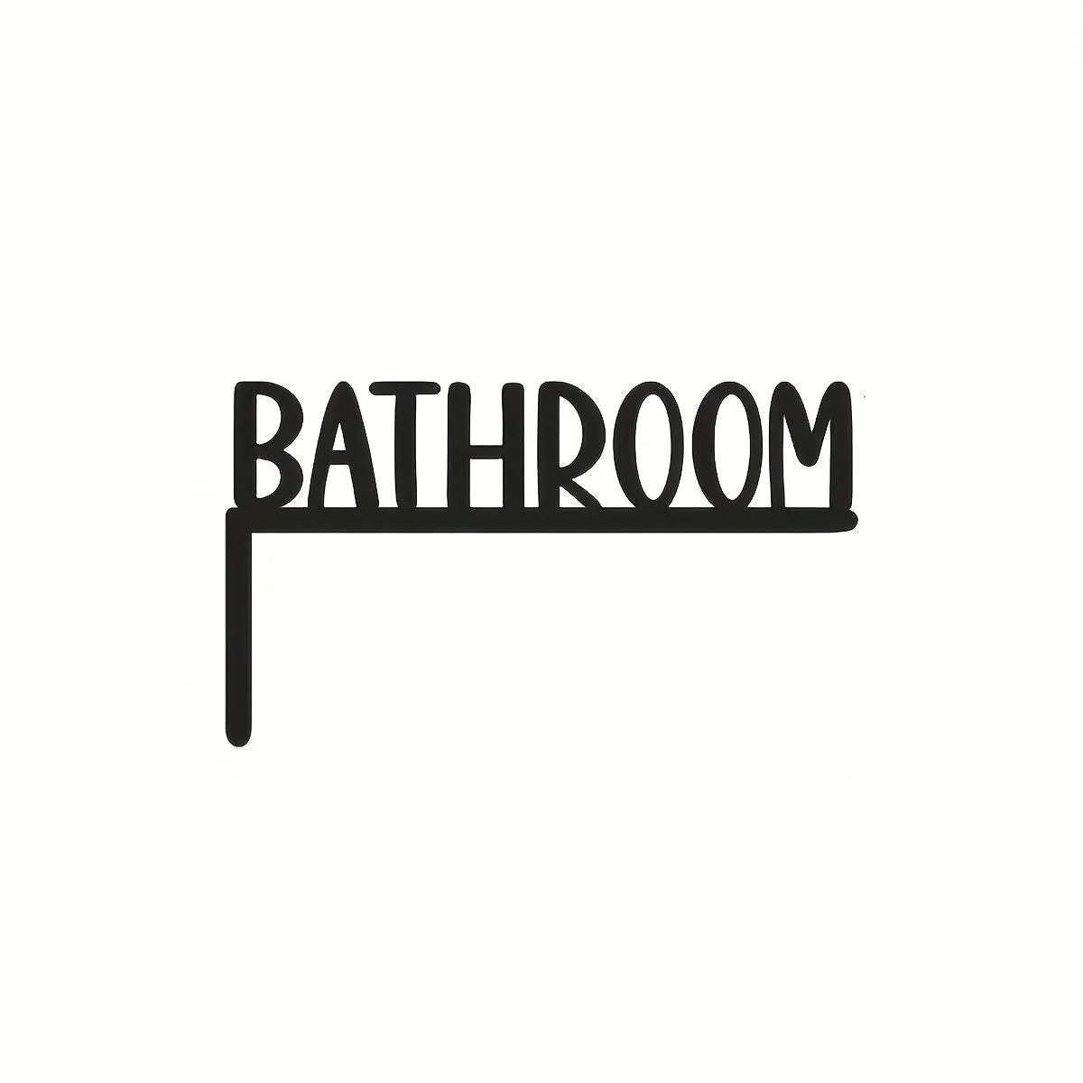 Elegant Metal Bathroom Door Sign