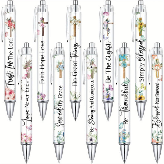 Inspirational Flower Cross Pens