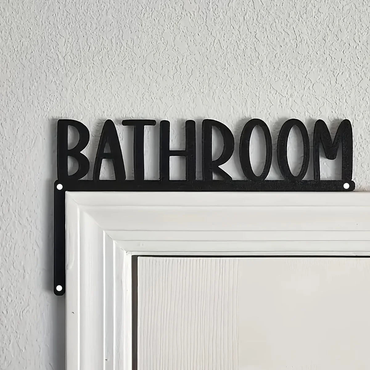 Elegant Metal Bathroom Door Sign