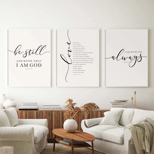Frameless Scripture Canvas 3pcs Set