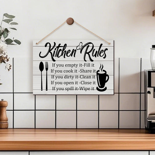 Wooden Rules Plaque