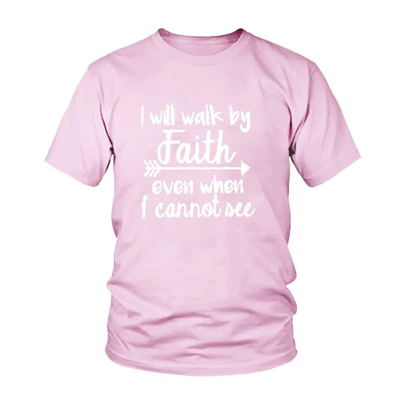 "Will Walk By Faith Graphic T-Shirt for Men and Women"